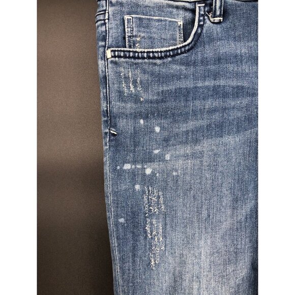 Pilcro Anthropologie Women's Distressed Skinny Jeans 29 Blue Medium Wash - Picture 7 of 10